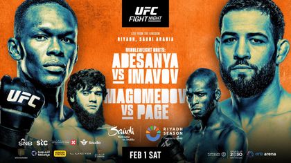 Hoe laat en waar kijk je live naar UFC Saudi Arabia: Adesanya vs. Imavov 