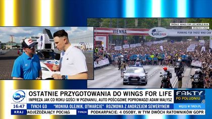 Adam Małysz przed Wings for Life 2024 (tvn24)