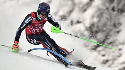 Kristoffersen fait la course en tête : sa 1re manche de slalom