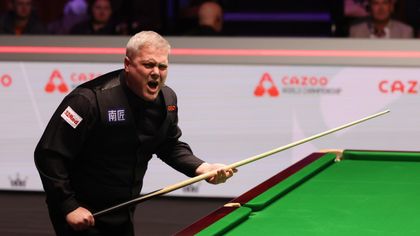 Watch shocking moment Milkins throws cue on floor in anger after miss
