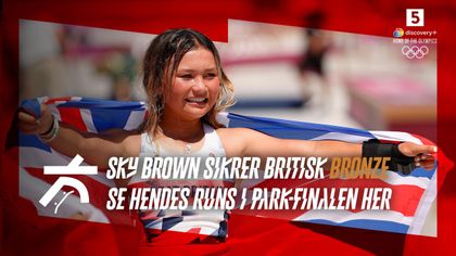 Den yngste britiske medaljevinder i olympisk historie: Se 13-årige Sky Browns bronzevindende runs