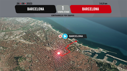 Tappa 1: Barcellona-Barcellona, il percorso in 3D