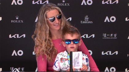 'Awesome!' - Azarenka's son Leo gives verdict on his mum's performance