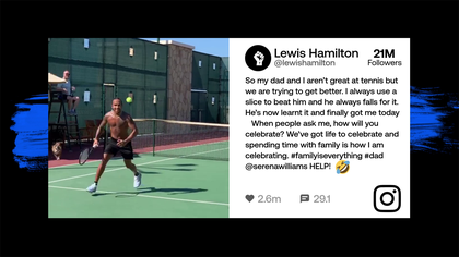 Lewis Hamilton beffato da papà in un match di tennis