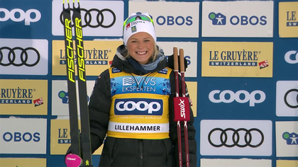 ¡Qué tensión! Frida Karlsson gana por un margen ajustadísimo en Lillehammer