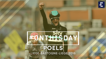 Quando Poels vinse la Liegi nel 2016: il corridore della Sky si impose su Albasini in volata