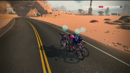 Dixon powers past Erath to win stage four of Zwift Tour for All