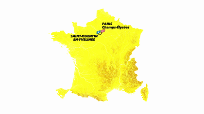 Stage 21 profile and route map: Saint-Quentin-en-Yvelines - Paris Champs-Elysees
