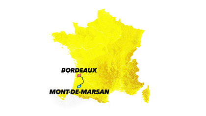 Stage 7 profile and route map: Mont-de-Marsan - Bordeaux