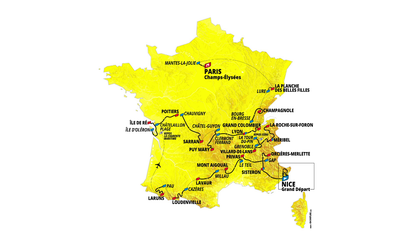 Tour de France: 2. etabın haritası