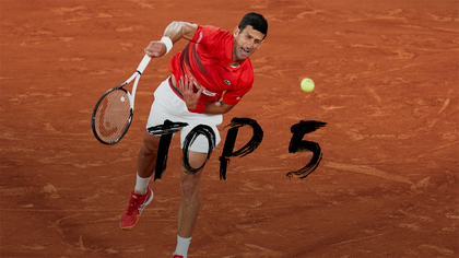 Watch the top five shots from Djokovic at French Open 2022