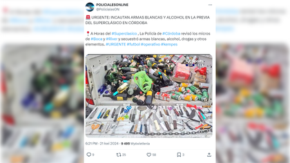 Sport na drugim planie. 170 noży i 300 butelek z alkoholem na hicie w Argentynie