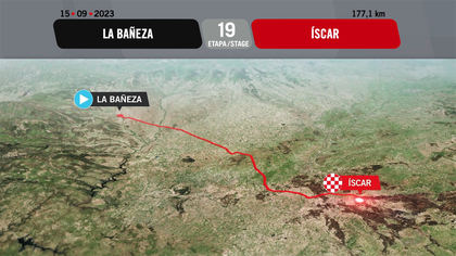 Tappa 19: La Bañeza-Iscar, il percorso in 3D