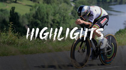 Highlights: Evenepoel powers to TT victory to take overall lead, Roglic third