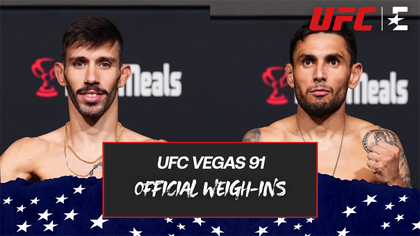 UFC Vegas 91 | Officiële wegingen: Nicolau & Perez op gewicht, Onama & Llontop te zwaar