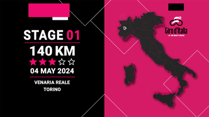 Mapa 1. etapu Giro d'Italia, Venaria Reale - Torino