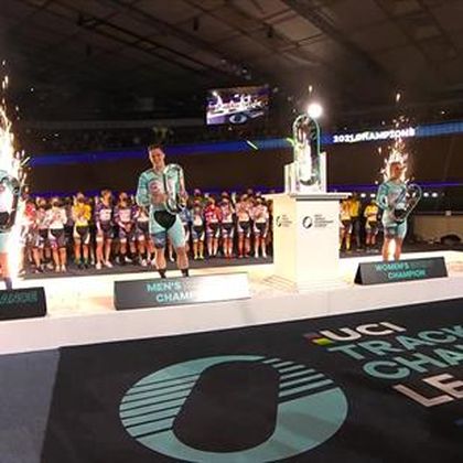 UCITCL Londen | Lavreysen straalt tijdens uitreiking Champions League-trofee