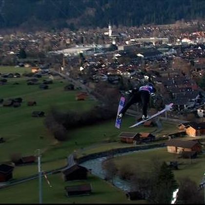 Belle envolée pour Kobayashi à Garmisch : son premier saut en video