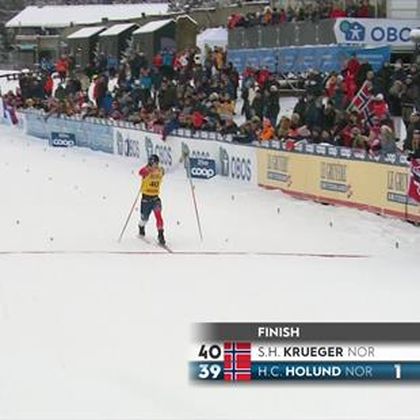Kevesebb, mint két másodpercen múlt, de Krüger nyerte a 15 kilométert Lillehammerben