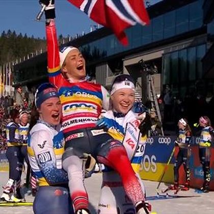 'A lot of emotions' - Johaug ends glittering career with victory in 30km mass start