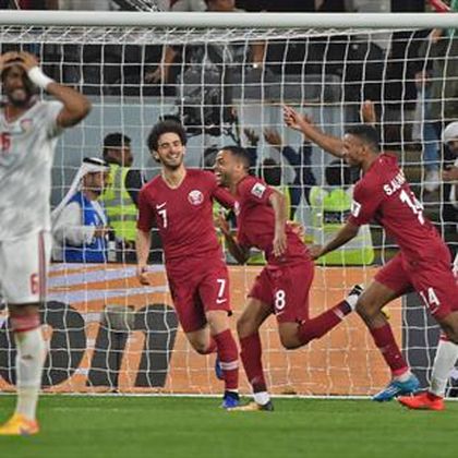 Home fans throw shoes in disgust as Qatar hammer hosts UAE to reach Asia Cup final