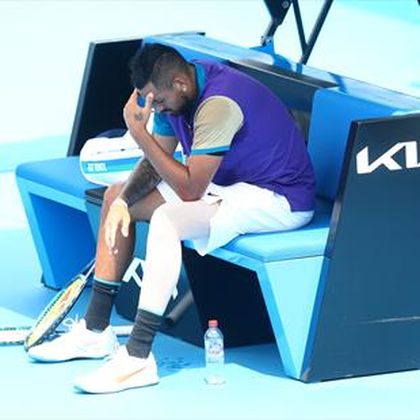 Kyrgios given point penalty for throwing smashed racket into empty stand during defeat