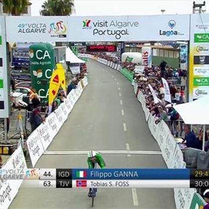 Filippo Ganna non vince per soli 2'': rivivi l'arrivo di Lagoa
