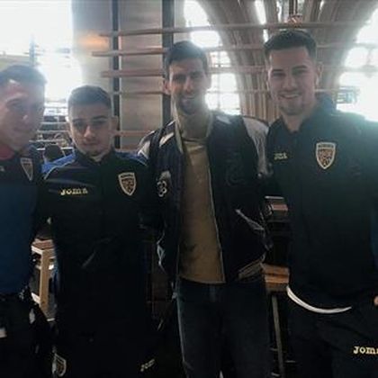 "Tricolorii" de la naționala U21, întâlnire neașteptată cu Novak Djokovic