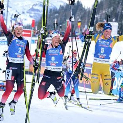 Perfect Eckhoff takes pursuit victory as Boe leads staggering Norway comeback in relay