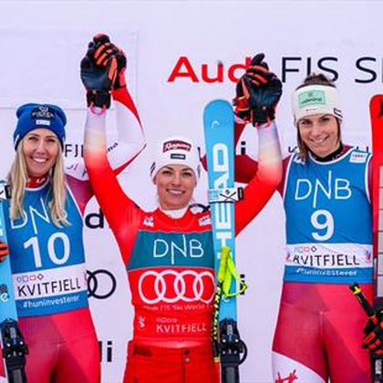 Gut-Behrami edges out Huetter and Puchner for super-G win in Kvitfjell