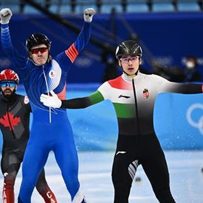 Shaoang Liu wins 500m short track gold as favourites exit early in Beijing