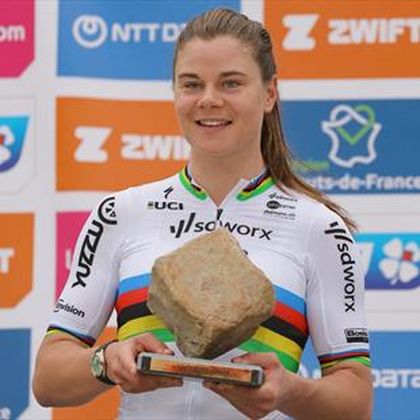 Kopecky reveals unusual reason behind first Paris-Roubaix Femmes crown