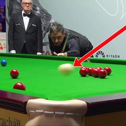 Bizarre moment O'Sullivan sends cue ball 'flying up in the air' with wild long pot