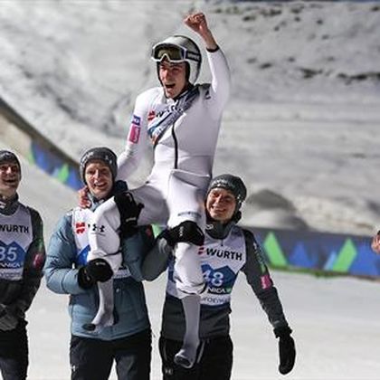 Zajc wins Slovenia's first large hill world title since 1991
