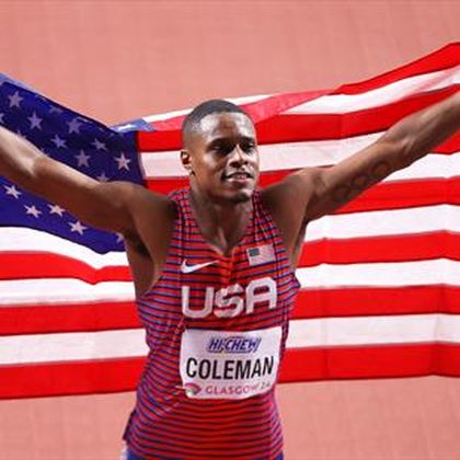 Coleman holds off Lyles for 60 metres gold in Glasgow, Blake takes third