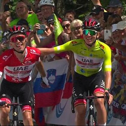 'Love that' - Pogacar and Majka play rock, paper, scissors to decide winner of stage