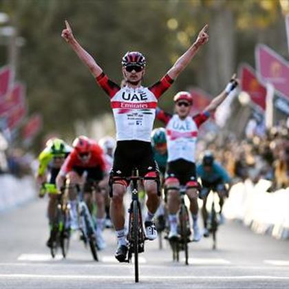 Covi claims first pro victory in UAE Team Emirates one-two finish