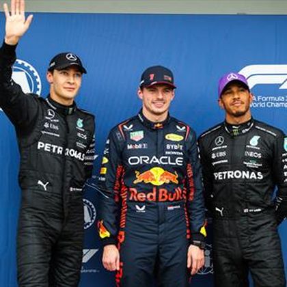 Verstappen takes pole position from Russell and Hamilton as Perez crashes
