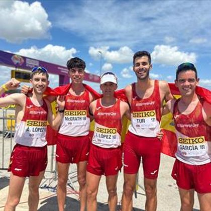 España se tiñe en oro y bronce: Campeona del mundo de 20 km marcha por equipos y podio femenino