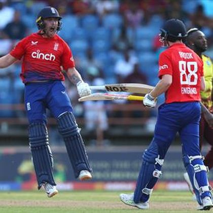 Brook to the rescue as England chase down West Indies to take third T20I