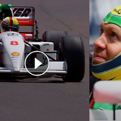 Il giro da brividi di Vettel sulla McLaren di Ayrton Senna a Imola! Rivivilo