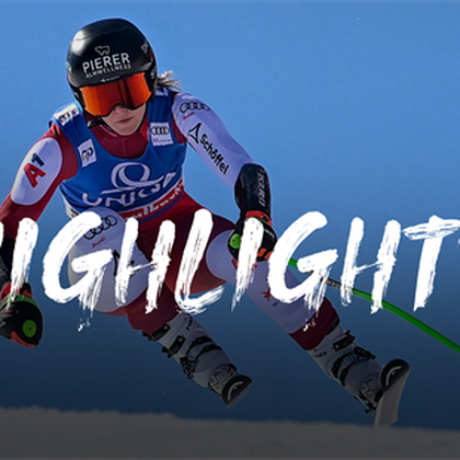 Watch highlights as Huetter secures downhill globe with win at Saalbach