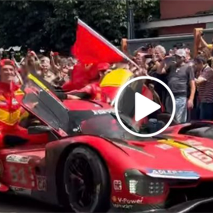 Maranello celebra la Ferrari 499P campione a Le Mans: il video della parata