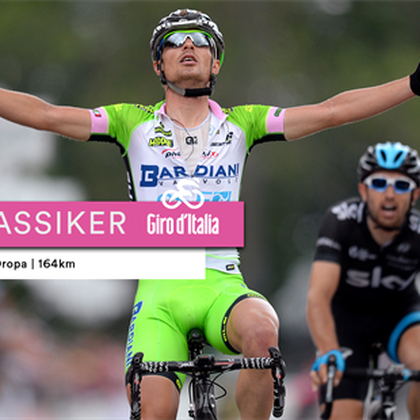 Giro-klassiker! Battaglins vanvidsspurgt snyder Cataldo og Pantana på målstregen