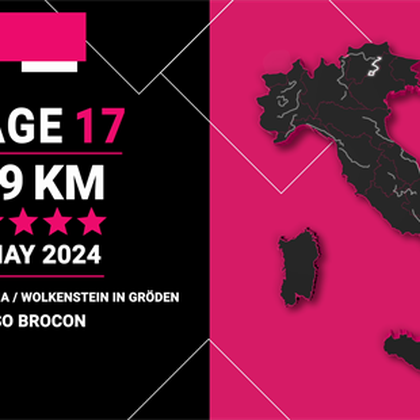 Giro-Strecke: Profil 17. Etappe - ein echter Dolomiten-Klassiker