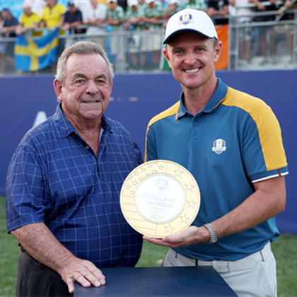 Rose wins the Nicklaus-Jacklin Award, the ultimate symbol of the Ryder Cup