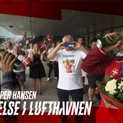 En kold øl i lufthavnen: Se Jesper Hansen blive modtaget efter OL-sølv