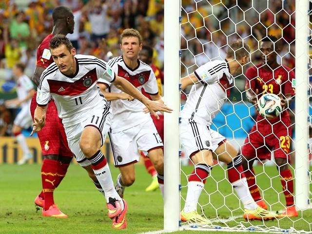 Klose equals record as Germany and Ghana draw epic - Eurosport