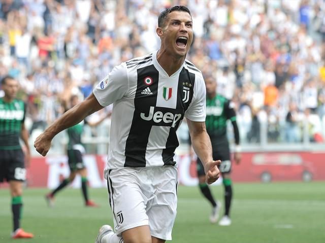 Cristiano Ronaldo FINALLY scores first Juventus goal fans lose their minds Eurosport