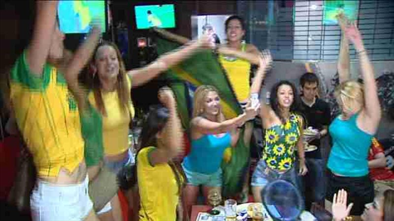 Los brasileños celebran su triunfo 